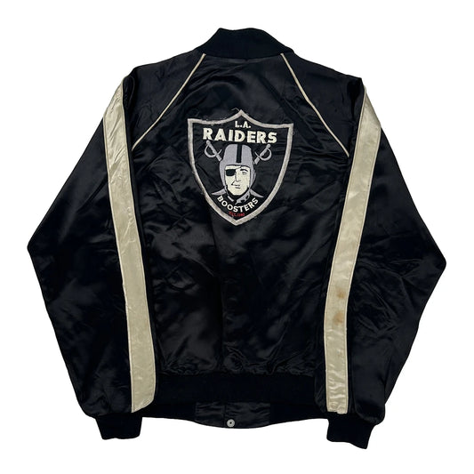 L.A. Raiders Boosters Sichel 80s Bomber Jacket - XL Silver Nylon