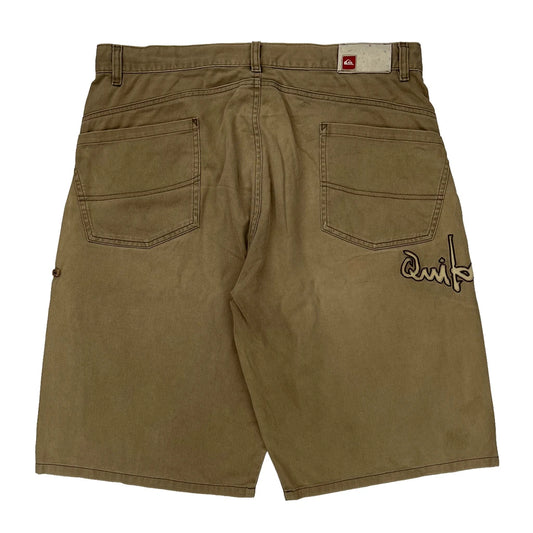 Quiksilver Denim Shorts - 36W 11L Brown Cotton