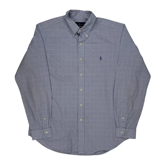 Ralph Lauren Checked Shirt - Large Blue Cotton