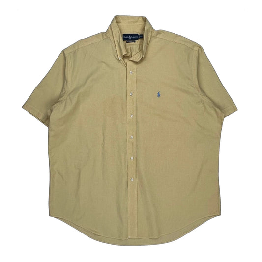 Ralph Lauren Short Sleeve Shirt - 2XL Yellow Cotton