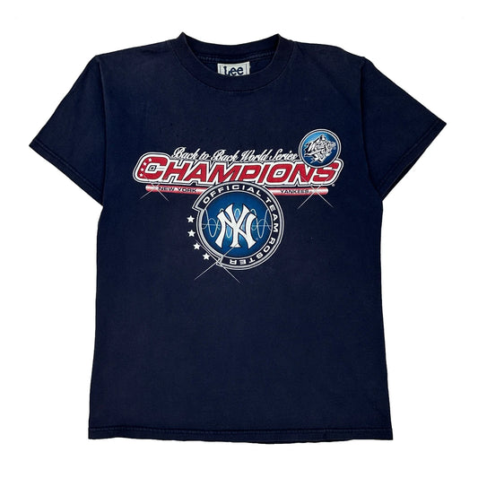 Age 16 New York Yankees Lee Sport Mlb T-Shirt - XL Navy Cotton