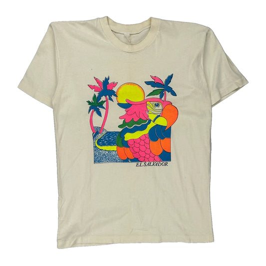 El Salvador Aguila Single Stitch T-Shirt - Large Cream Cotton