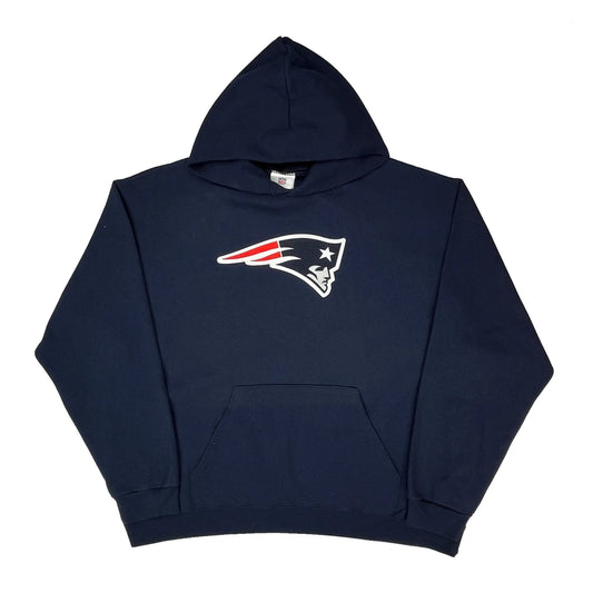 New England Patriots Nfl Football Hoodie - XL Navy Cotton