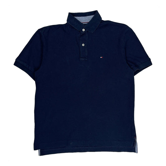 Tommy Hilfiger Polo Shirt - Medium Navy Cotton