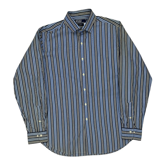 Polo By Ralph Lauren Striped Shirt - Large Black Cotton