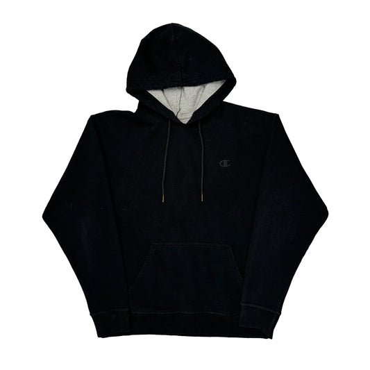 Champion Hoodie - Large Black Cotton Blend