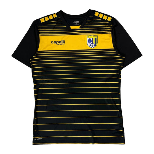 Vintage So Cal Pride Capelli Striped Football Shirt - Small Black Polyester