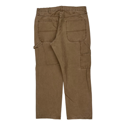 Unbranded Cargo Carpenter Trousers - 36W 30L Brown Cotton