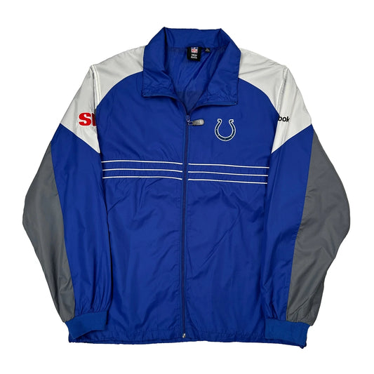 Indianapolis Colts Reebok Nfl Windbreaker - Large Blue Polyester