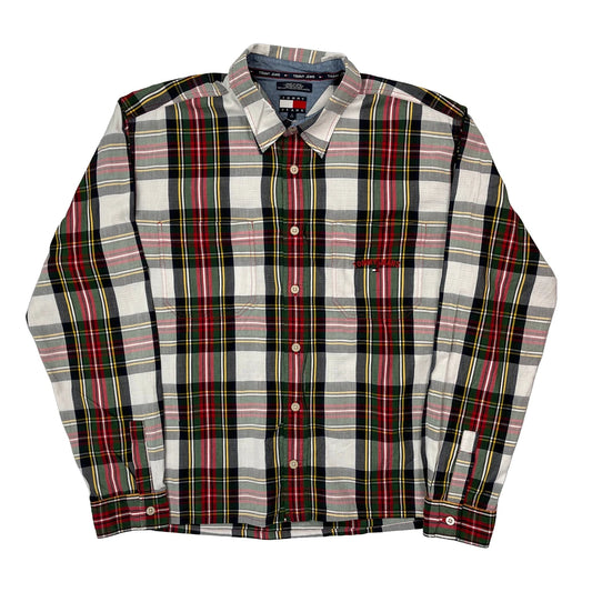 Vintage Tommy Jeans Checked Shirt - Large Multicoloured Cotton