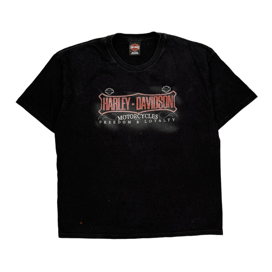 Motorcycles Harley Davidson Graphic T-Shirt - XL Black Cotton