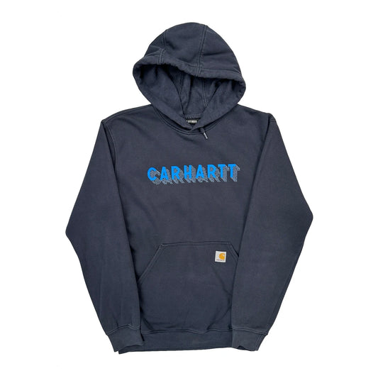 Rain Defender Carhartt Spellout Hoodie - Small Black Cotton