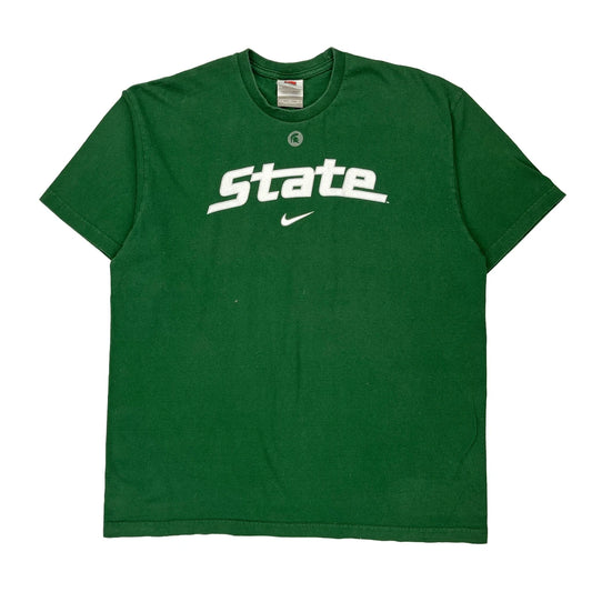 Nike Graphic T-Shirt - XL Green Cotton