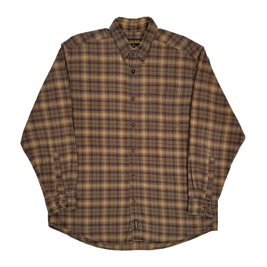 Woolrich Checked Shirt - Large Brown Cotton