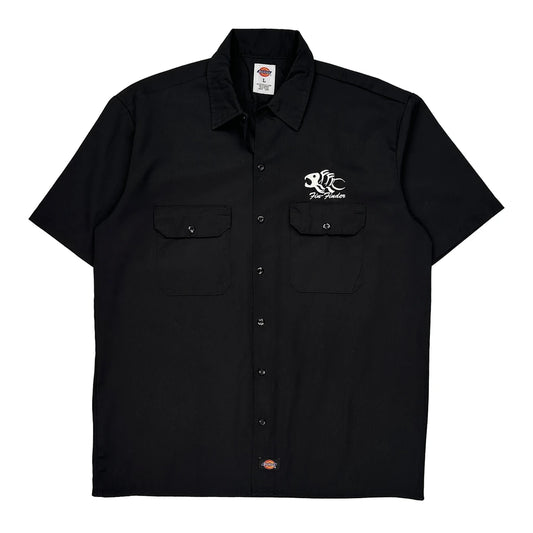 Fire Finder Dickies Short Sleeve Shirt - Large Black Polyester Blend