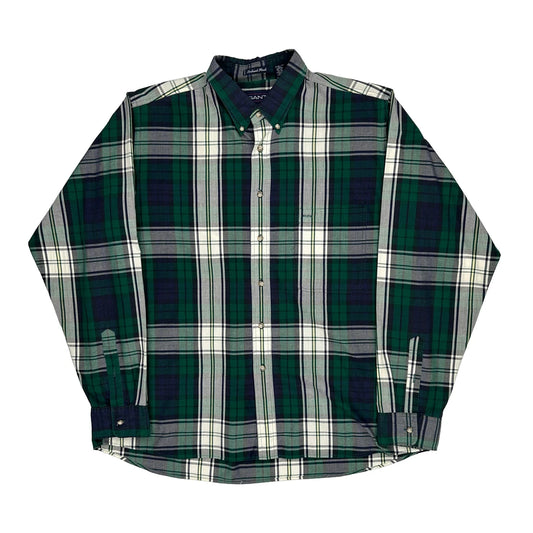 Gant Checked Shirt - XL Green Cotton Blend