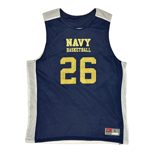 Navy Basketball Nike Jersey - Large Navy Polyester
