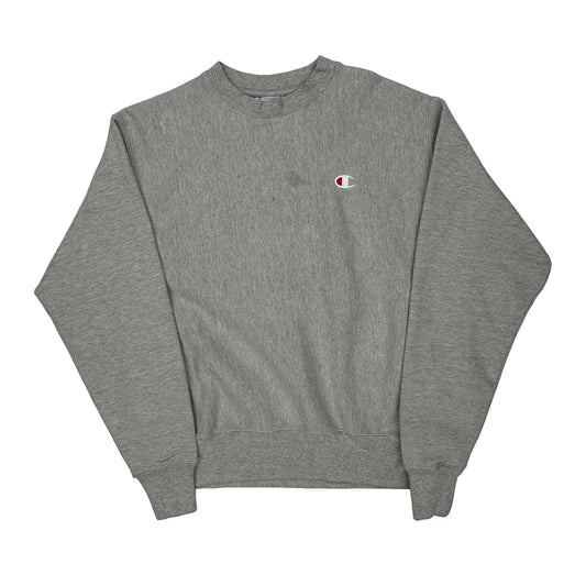 Reverse Weave Champion Sweatshirt - Medium Grey Cotton