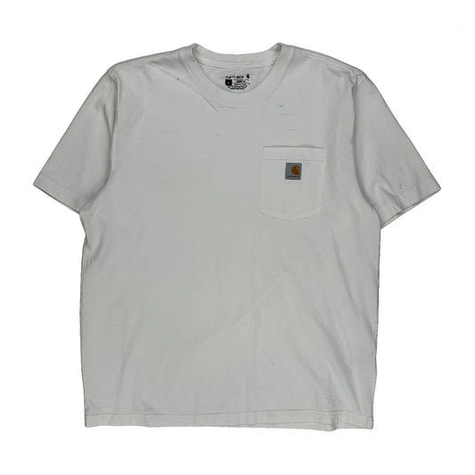 Carhartt T-Shirt - Large White Cotton
