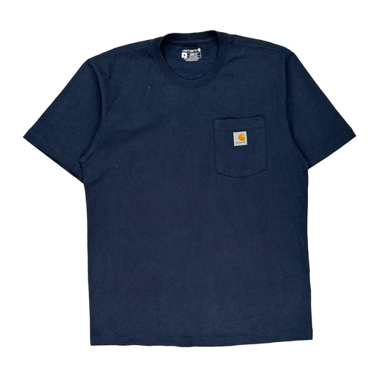 Carhartt T-Shirt - Medium Navy Cotton