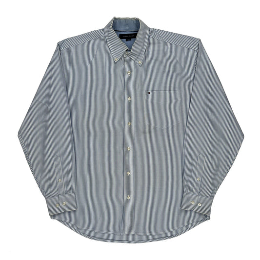 Tommy Hilfiger Striped Shirt - Medium Blue Cotton