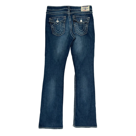 True Religion Boot Cut Jeans - 32W UK 10 Dark Wash Denim