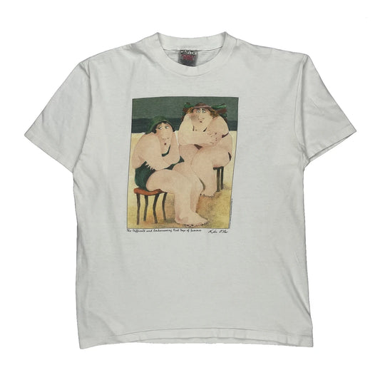 Erika Oller Oneita Graphic T-Shirt - Large White Cotton