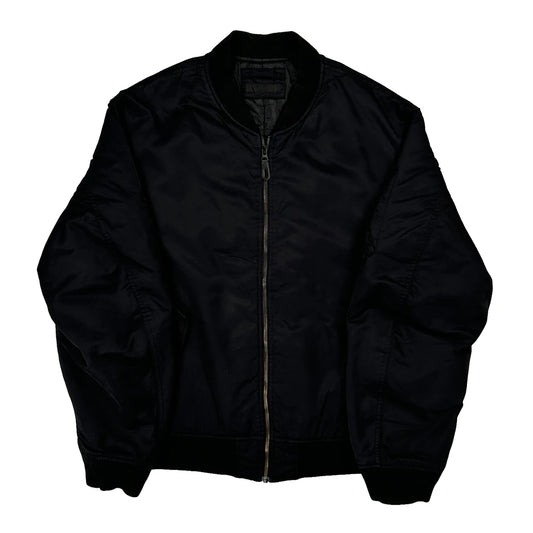 Uniqlo Bomber Jacket - Large Black Polyester