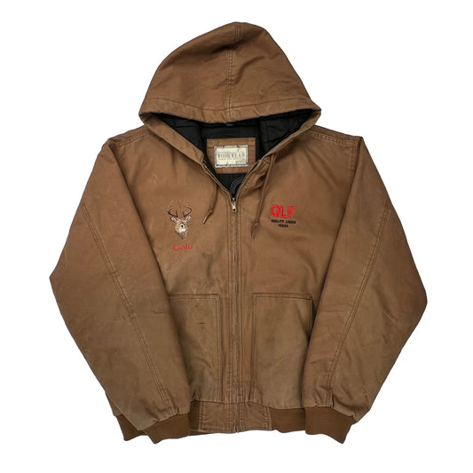 Quality Liquid Feeds Destinations Workwear Jacket - XL Brown Cotton