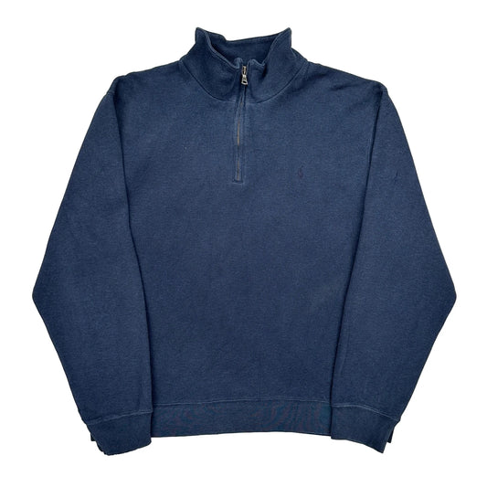 Polo By Ralph Lauren 1/4 Zip - XL Blue Cotton