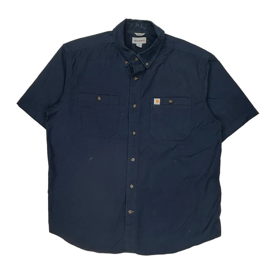 Carhartt Short Sleeve Shirt - XL Blue Cotton