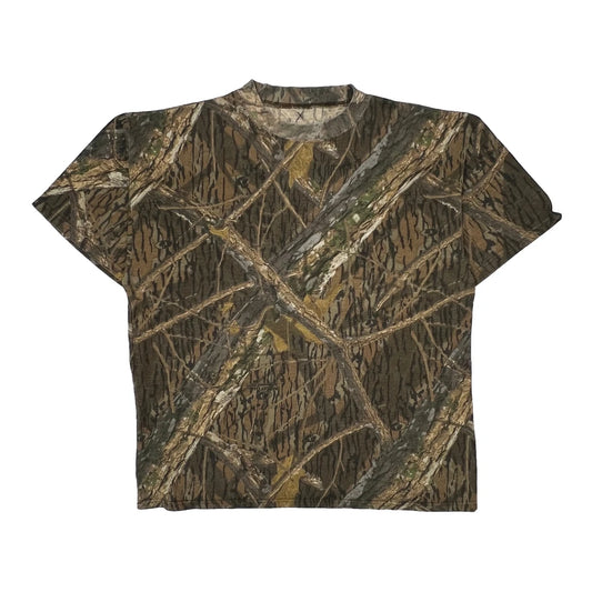 Mossy Oak Camo T-Shirt - XL Brown Cotton