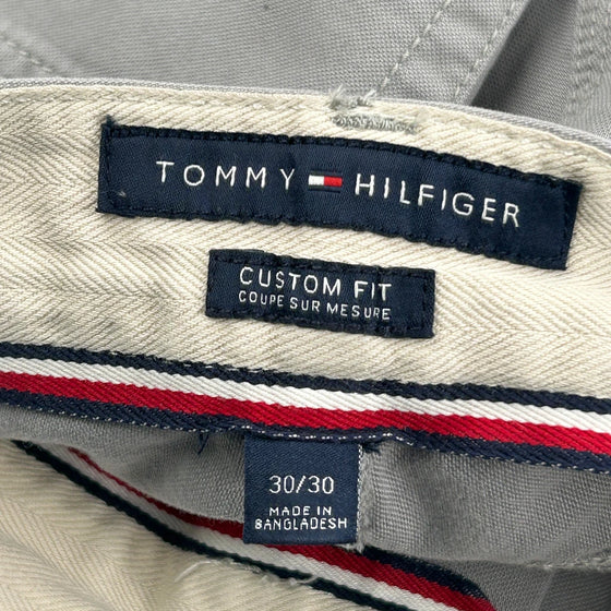 Tommy Hilfiger Slim Fit Chinos - 32W 29L Grey Cotton