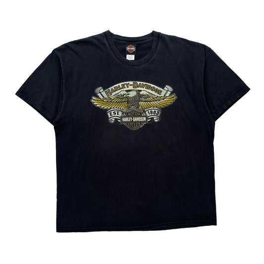 Motorcycles Harley Davidson Graphic T-Shirt - 2XL Black Cotton