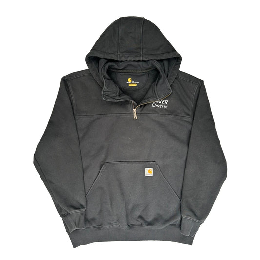 Rain Defender Carhartt Spellout Hoodie - XL Black Cotton Blend