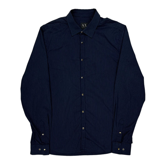 Armani Exchange Slim Fit Shirt - Medium Blue Cotton