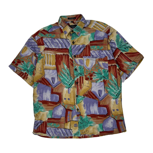 Basic Elements Hawaiian Shirt - Medium Multicoloured Viscose
