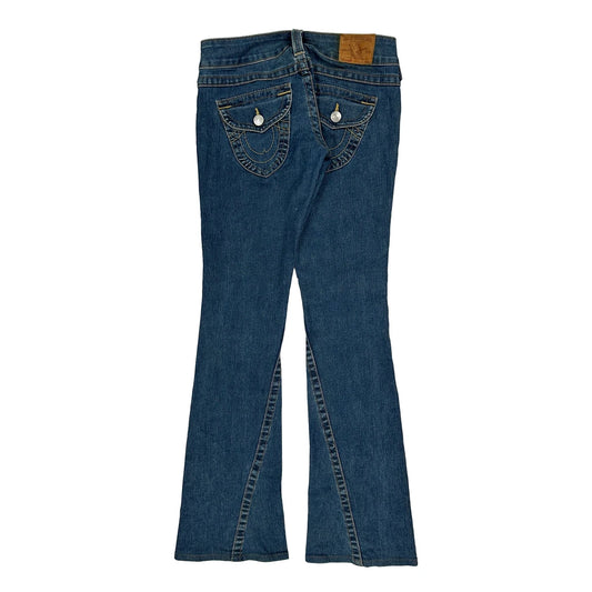True Religion Boot Cut Jeans - 30W UK 8 Blue Cotton