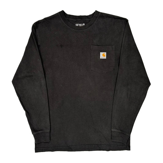 Carhartt Long Sleeve T-Shirt - Small Black Cotton