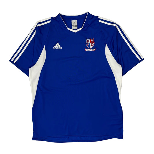 Vintage Kcfc Alliance Adidas Football Shirt - Large Blue Polyester