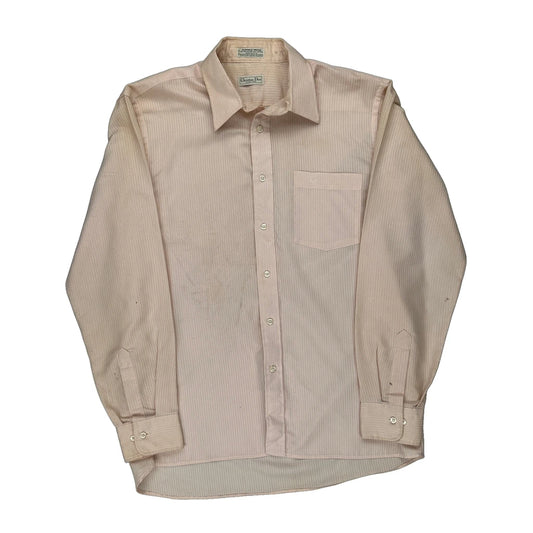Christian Dior Striped Shirt - Large Pink Cotton