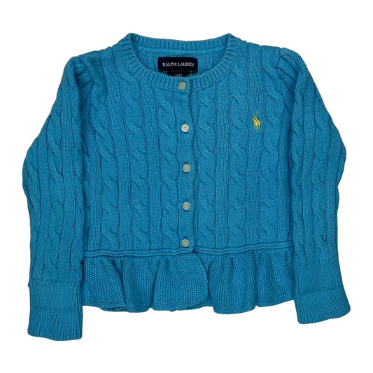 Age 18 Months Ralph Lauren Cardigan - 2XS Blue Cotton