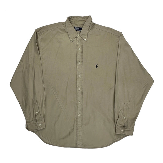 Polo By Ralph Lauren Shirt - XL Beige Cotton