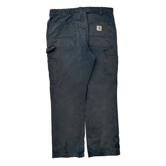 Carhartt Carpenter Trousers - 34W 30L Black Cotton