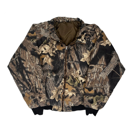 Mossy Oak Camo Bomber Jacket - Large Camo Polyester