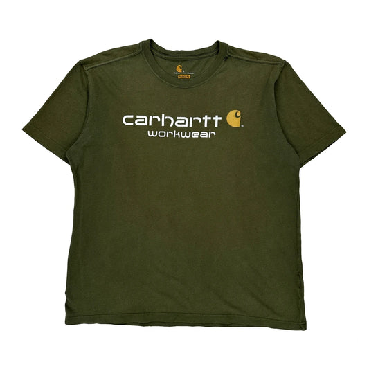 Carhartt T-Shirt - Large Green Cotton