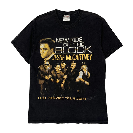 New Kids On The Block Jesse Mccartney Tour 2009 Hanes Band T-Shirt - Medium Black Cotton