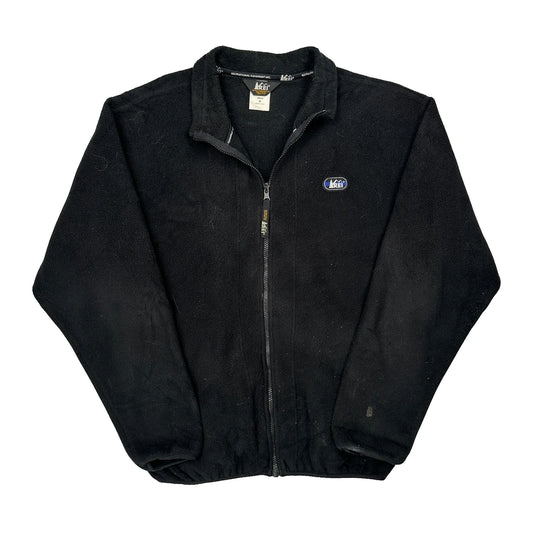 Made In USA Rei Fleece Jacket - Medium Black Polyester