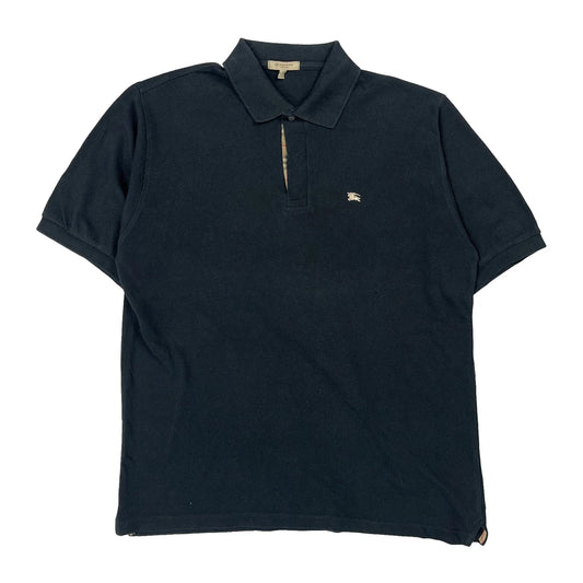 Burberry London Polo Shirt - Large Black Cotton