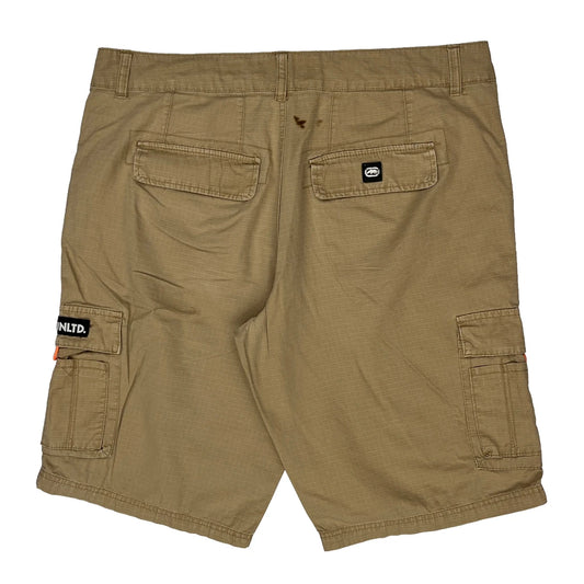 Ecko Unltd Cargo Shorts - 34W 11L Beige Cotton